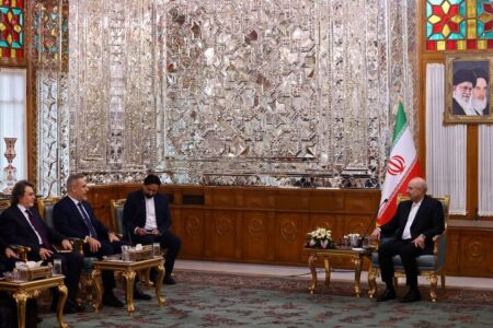 دیدار وزیر خارجه ترکیه با قالیباف