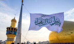 آذین‌بندی حرم مطهر امیرالمومنین (ع) در آستانه ولادت حضرت زهرا (س)+ عکس