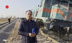 خارج شدن قطار از ریل در ایستگاه هشتگرد