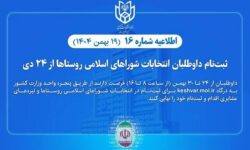 ثبت‌نام داوطلبان انتخابات شوراهای اسلامی روستاها تا ۳۰ بهمن