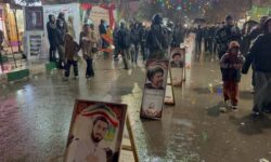 جشن میلاد امام زمان(عج) در خیابان‌های بارانی قوچان