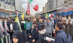 حضور رئیس دانشگاه تهران و اعضای هیئت رئیسه در راهپیمایی ۲۲ بهمن