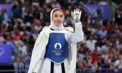 درخشش مدال طلا بر گردن مبینا نعمت زاده