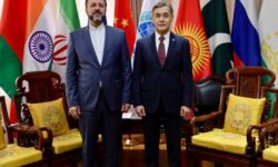 دیدار غریب‌آبادی با دبیرکل سازمان همکاری شانگهای در چین