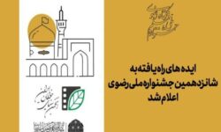 اعلام اسامی ایده‌های راه‌یافته به جشنواره ملی رضوی