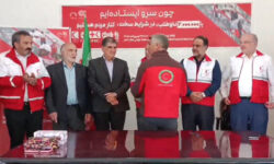 تجلیل از امدادگران جمعیت هلال احمر در مراغه