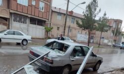 تندباد شدید در بناب خسارت به بار آورد