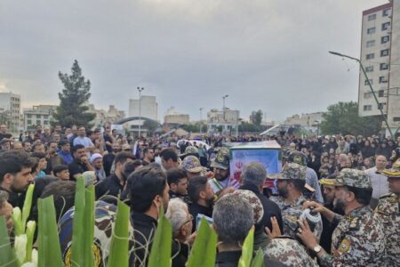 آیین وداع و تشییع دو شهید نیروی پدافند هوایی ارتش برگزار شد