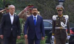 استقبال رسمی پزشکیان از نخست‌ وزیر عراق