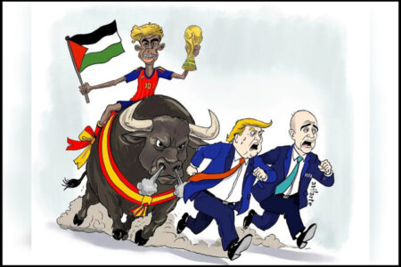 اشک‌ها و لبخندهای جام جهانی در کاریکاتورها؛ ترامپ و فلسطین سوژه شدند
