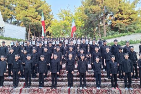 رزمایش بزرگ نوجوانان خراسان رضوی برای خونخواهی رهبر شهید در مشهد