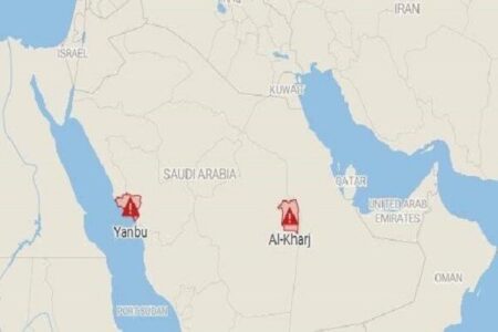 وحشت در بندر ینبع عربستان؛ آژیرهای خطر فعال شد