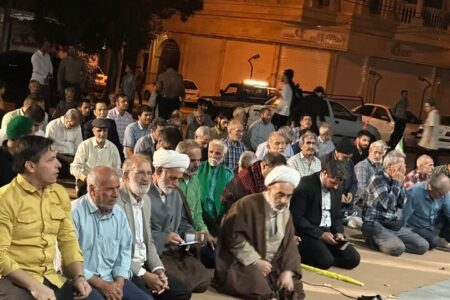 اقامه نماز استغاثه در یکصد و هفتاد و چهارمین میعاد شبانه چناران