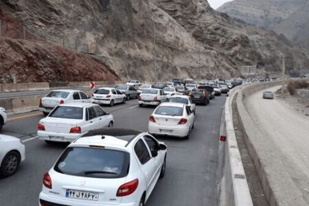 ترافیک سنگین در محور کندوان