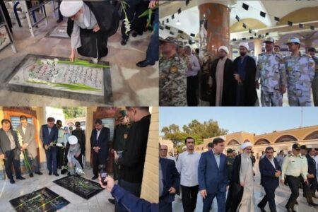 مزار شهدای بوشهر در آیین «مهمانی لاله‌ها» گلباران شد